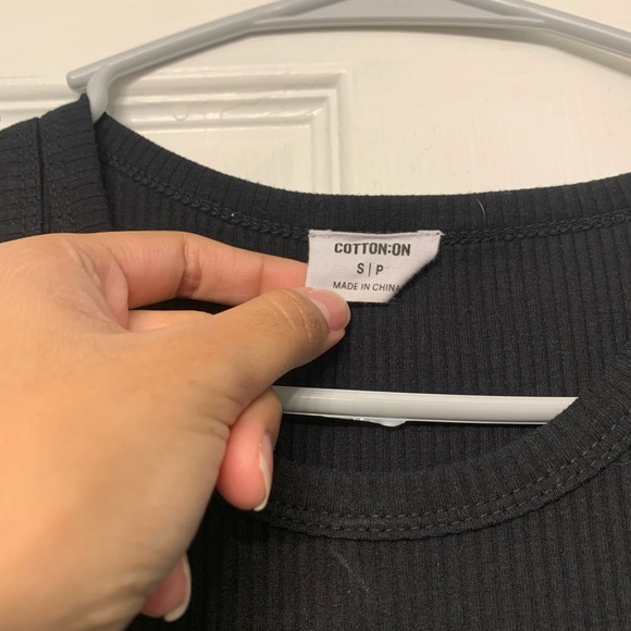 COTTON ON Black Ribbed Bodycon Midi Dress - Picture 2 of 3